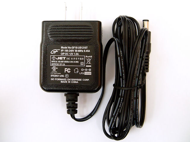12V ACアダプター(1.5A)
