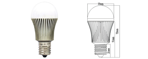 LED電球　クリプトン代換タイプ E17 【棚卸処分品】
