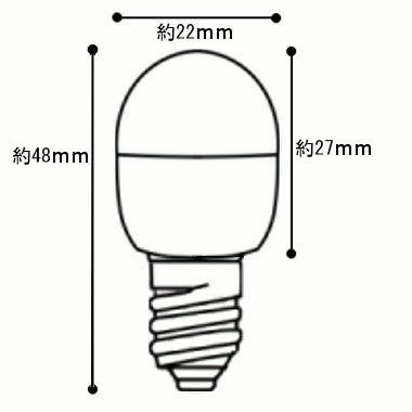 ３LED 常夜(ナツメ）灯 E17 白色 ＜OHM＞