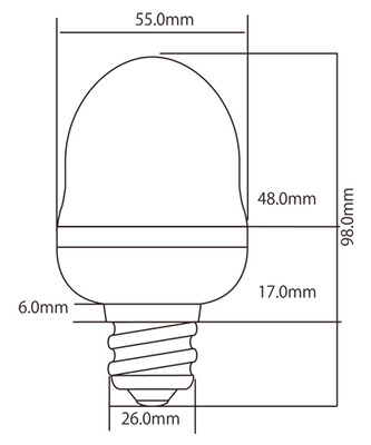 屋外LEDサイン球 口金E26 （屋外使用可能）
